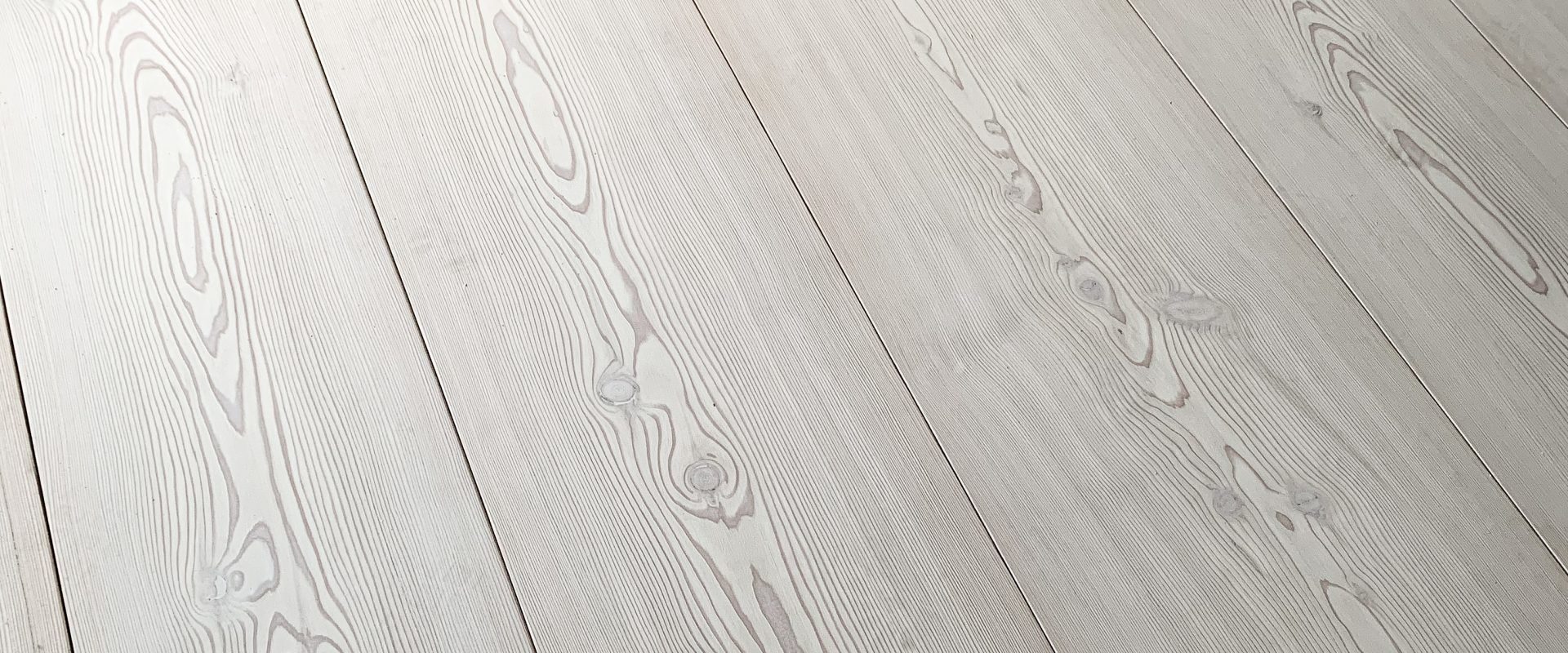 Douglas fir floorboards white leached and oiled
