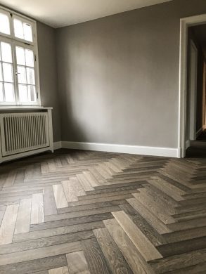 Fischgrätparkett Eiche Dom-Gamsleder