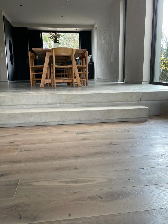 Massivholzdielen Eiche Dom-Betongrau