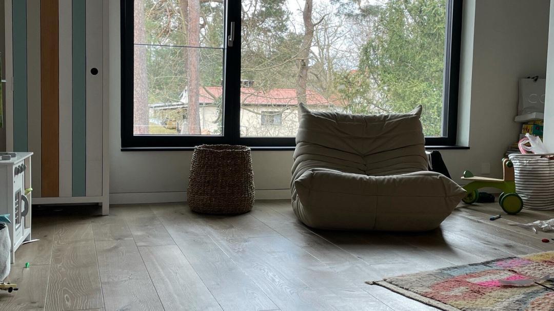 Massivholzdielen Eiche Dom-Betongrau