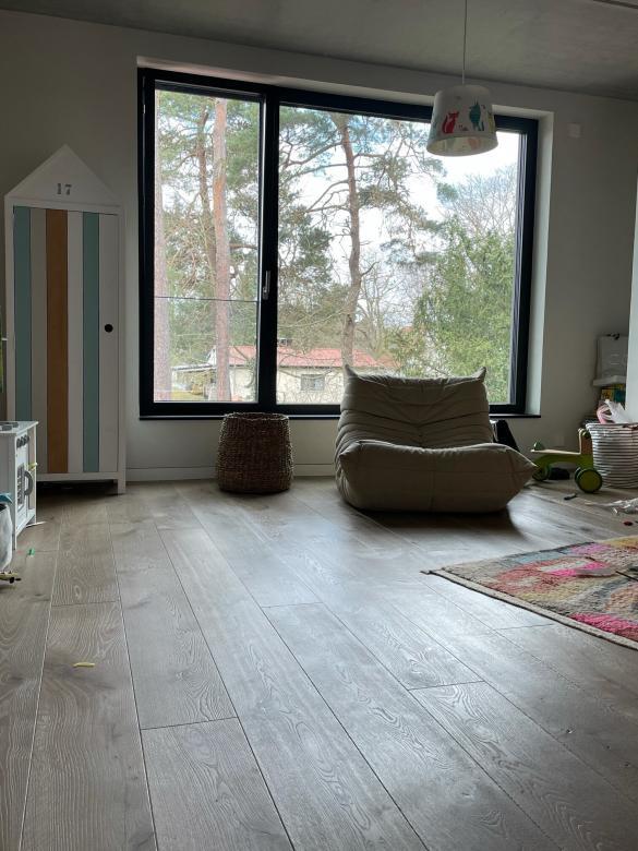 Massivholzdielen Eiche Dom-Betongrau