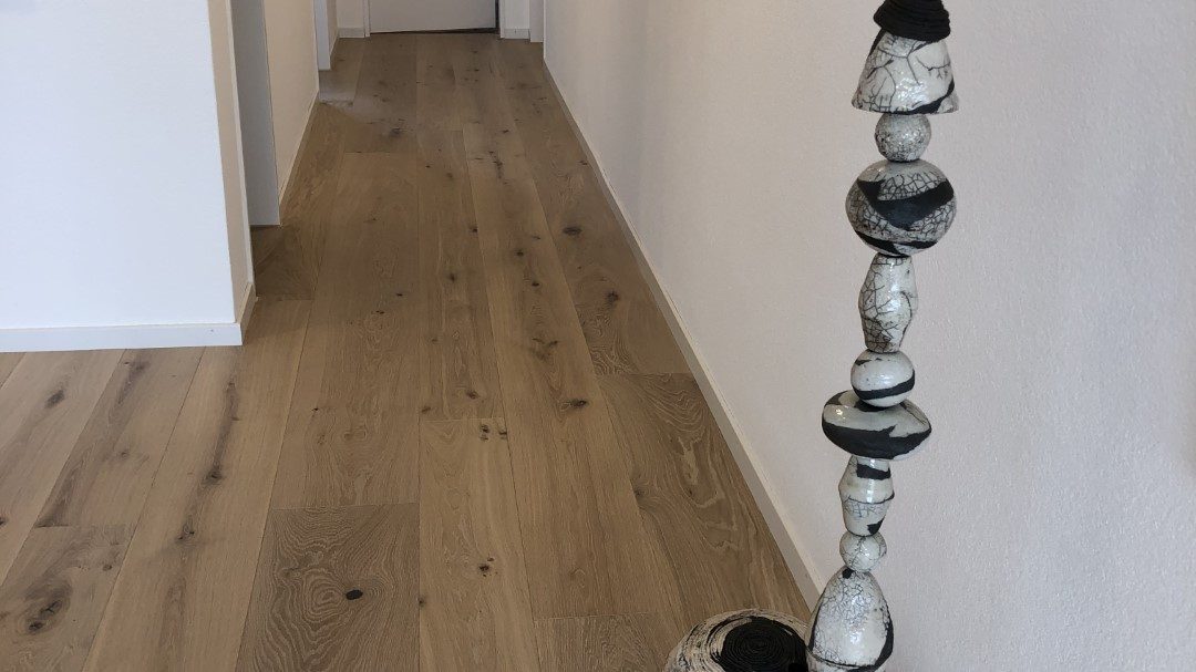 Schlossdielen Eiche gebürstet - Elfenbein 2017