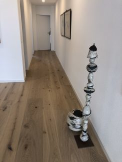 Schlossdielen Eiche gebürstet - Elfenbein 2017