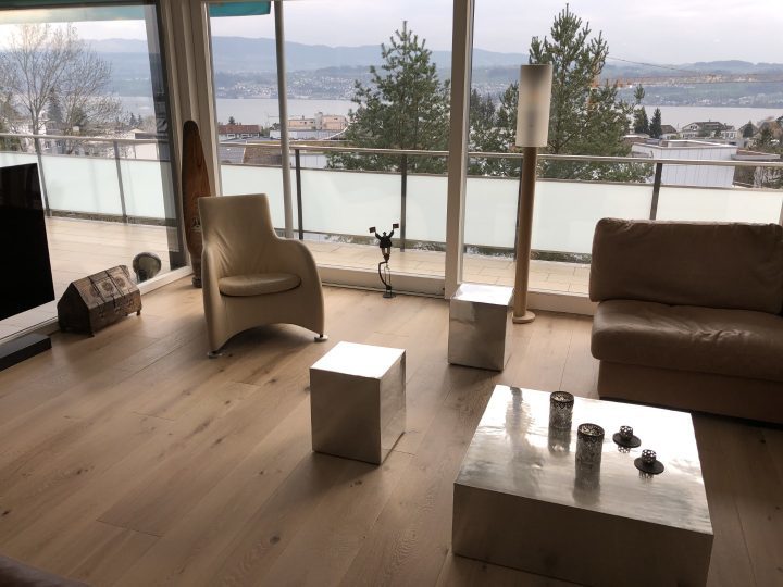 Schlossdielen Eiche gebürstet - Elfenbein 2017